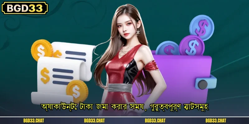 অ্যাকাউন্টে টাকা জমা করার সময় গুরুত্বপূর্ণ নোটসমূহ